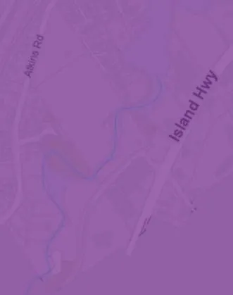 Map detail of Highland Rd residential area