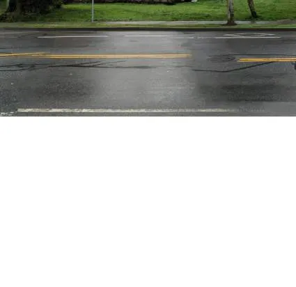 Close-up photo of road pavement