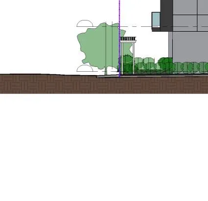 Upper floor facade