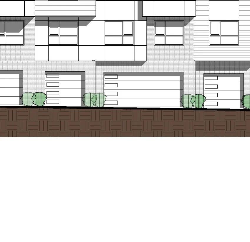 Upper level and roof access detail in section