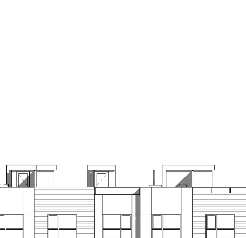 Section view at Unit 1 corner showing 30.00° view cones