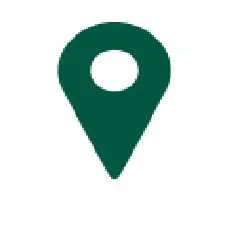 Dark green location pin icon