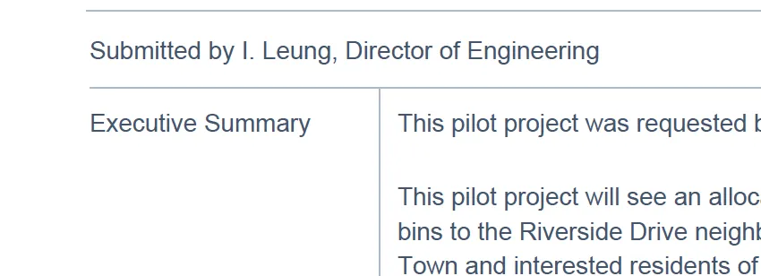 Text regarding Council resolution request