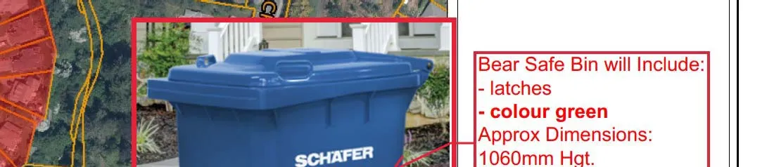 Map scale bar indicating distance in meters