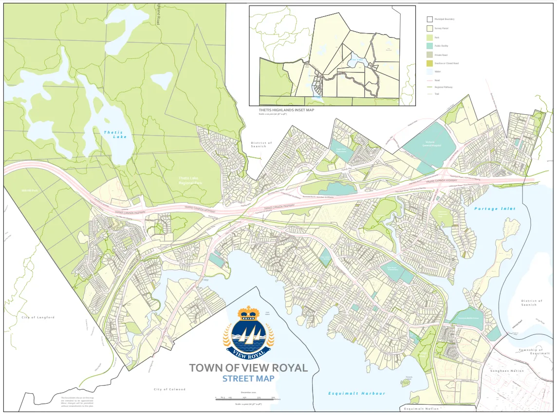 Town of View Royal Street Map