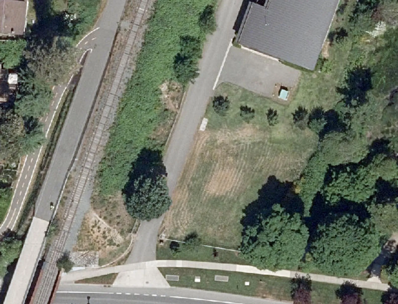 Detail of Area 1 ground coverage and landscaping