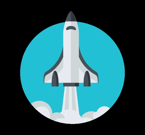 Illustration of a rocket launching