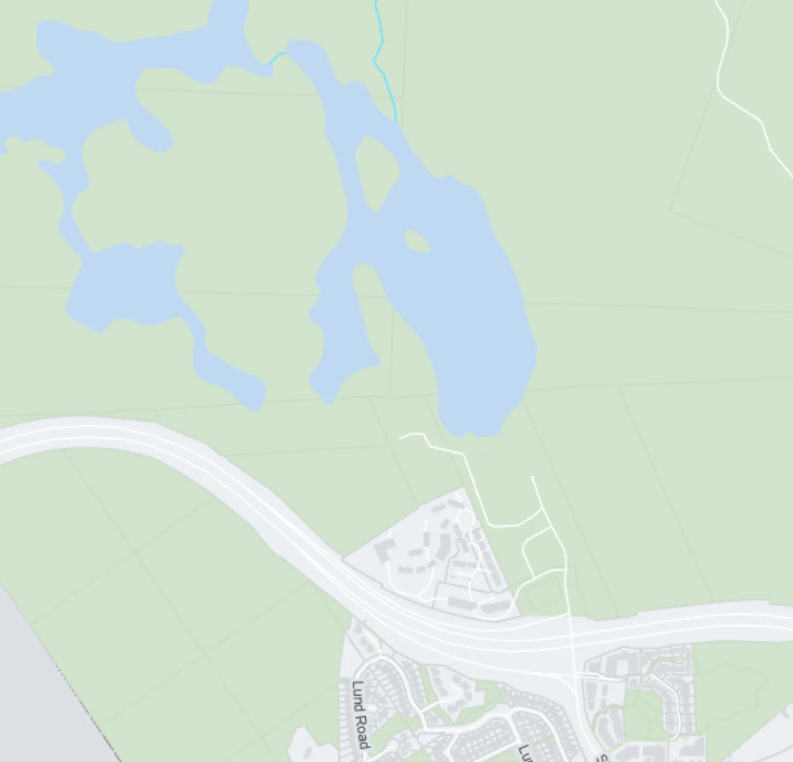 Map detail of the north-western portion of View Royal including Highland Road and the Highlands Inset