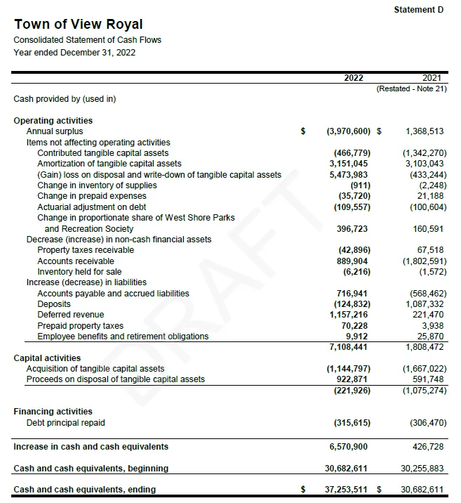 Consolidated Statement of Cash Flows