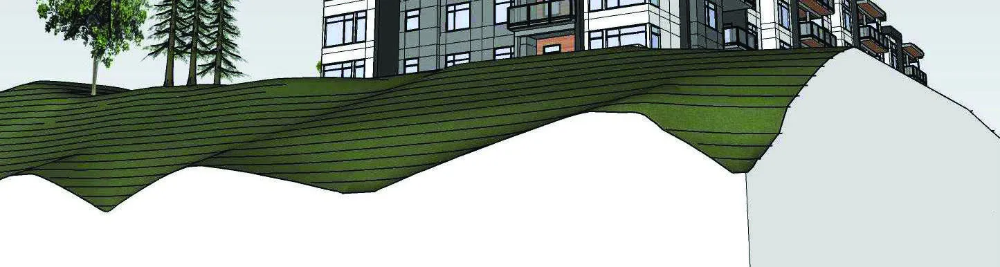 South Elevation - Upper section rendering