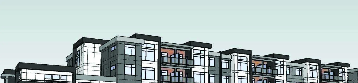 North Elevation - Lower section and site grade rendering