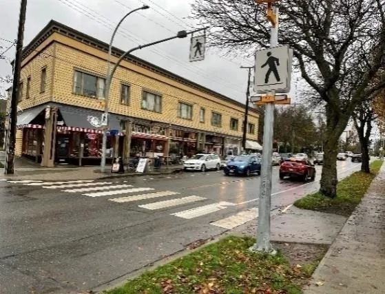 Accessible pedestrian signal button