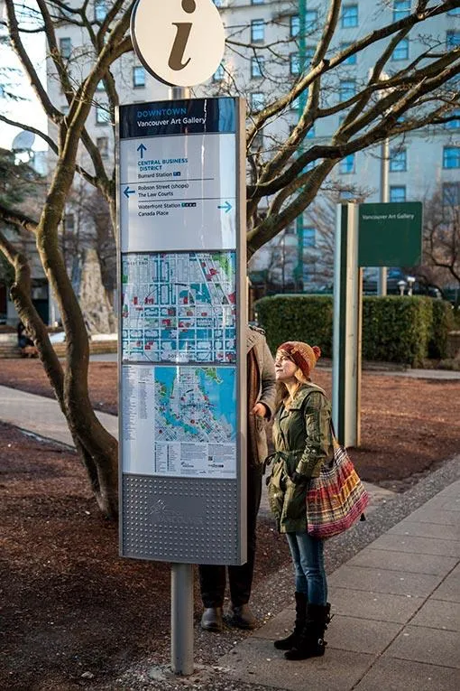 Pedestrian monolith sign