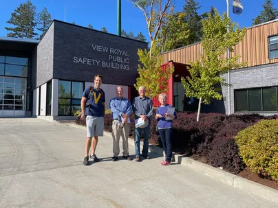 A group of community members participating in a neighborhood walkshop