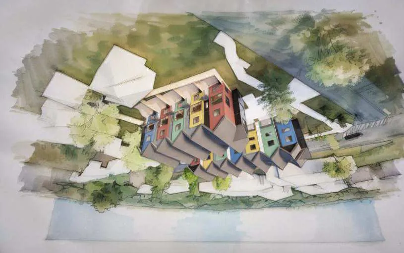 Building B - Front Elevation Rendering