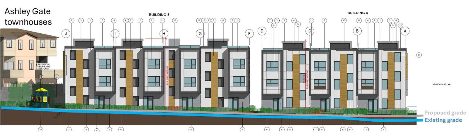 North elevation (facing 240 Helmcken Road)