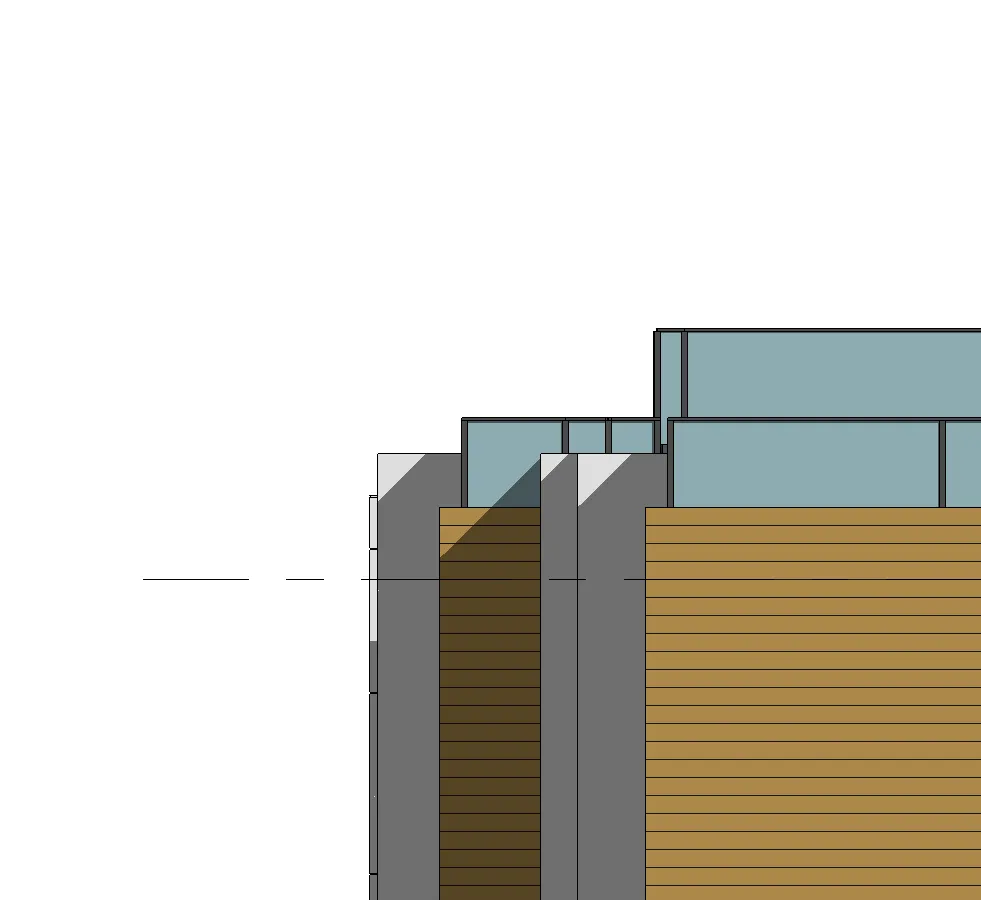 Ground level of Building 1 showing entryway and stairs