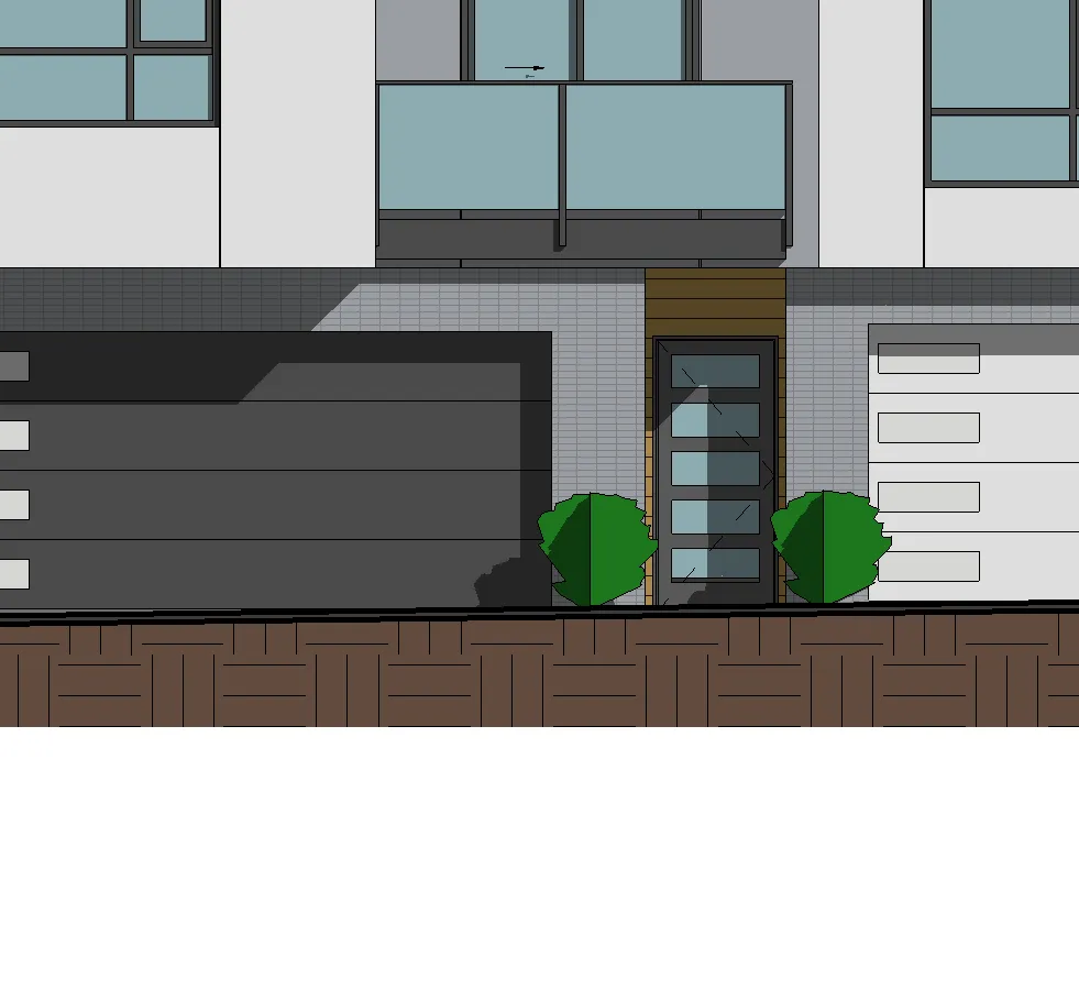 Upper story courtyard facade detail