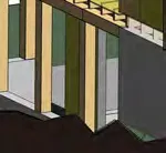 Detail 301 - base plate for steel post on stud wall