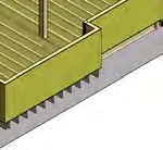 3D rendering of the roof framing