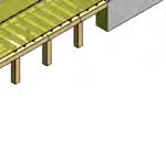 Detail 7/S4 - elevator shaft and pit wall section