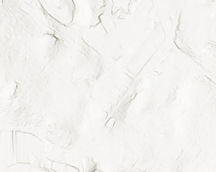 Topographic map segment - far-northeast area