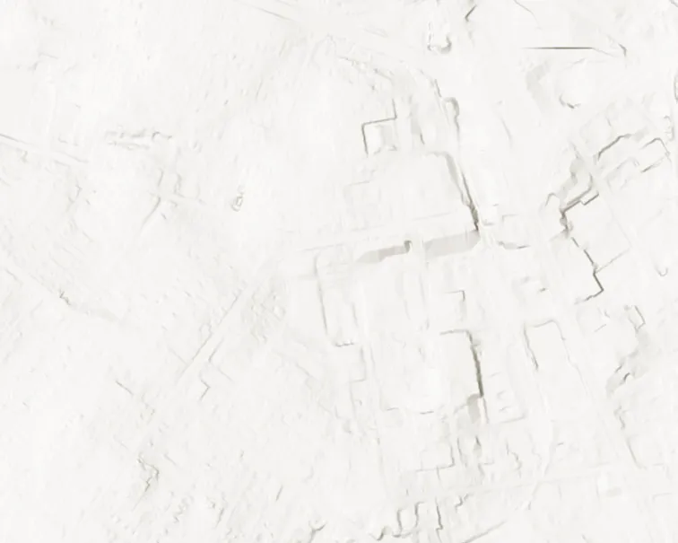 Topographic map segment - west-central area