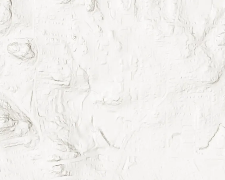 Topographic map segment - east-central area