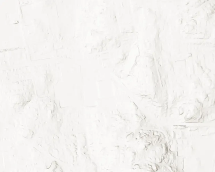 Topographic map segment - southeast area