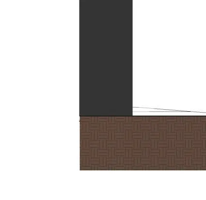 Section detail showing floor-to-floor heights and grade transitions