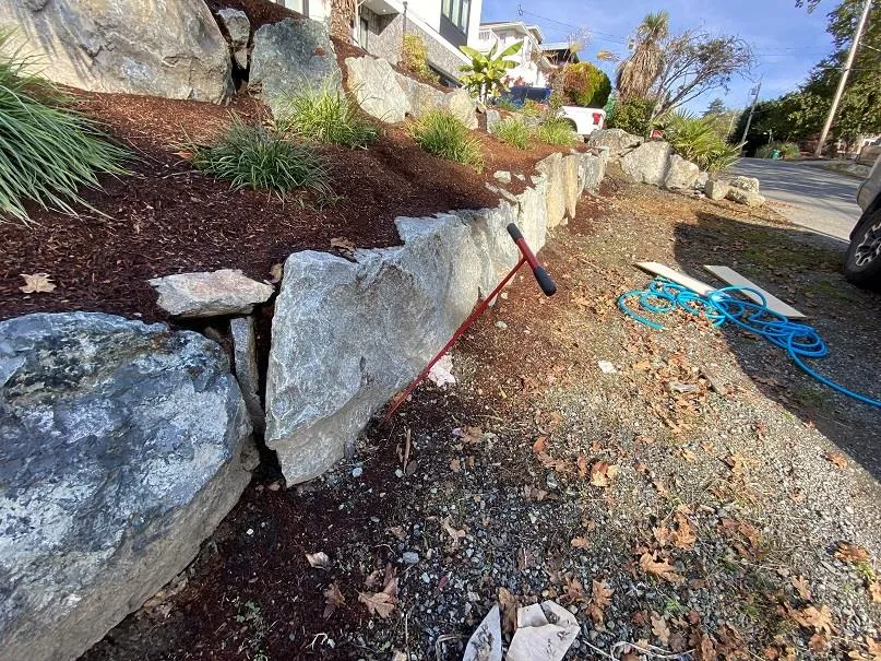 View of manual probe at the base of wall