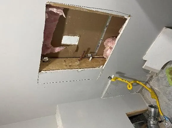 Disconnected gas and water lines