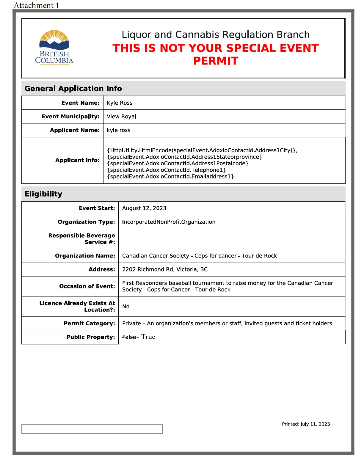 Special Event Permit Application - General Application Info and Eligibility