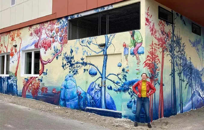 In-situ renderings of the North West Side mural proposal