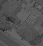 Aerial view of a road cut through a dense forest