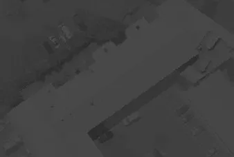 Aerial view of a building rooftop