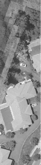 Aerial view of a long building roof