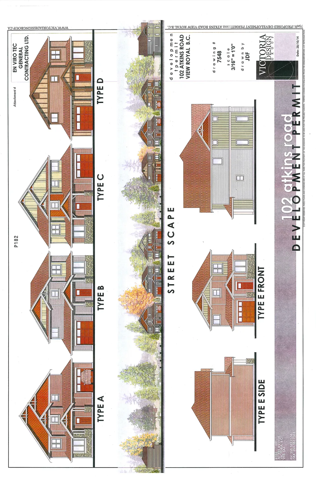 Architectural elevation rendering of House Type A