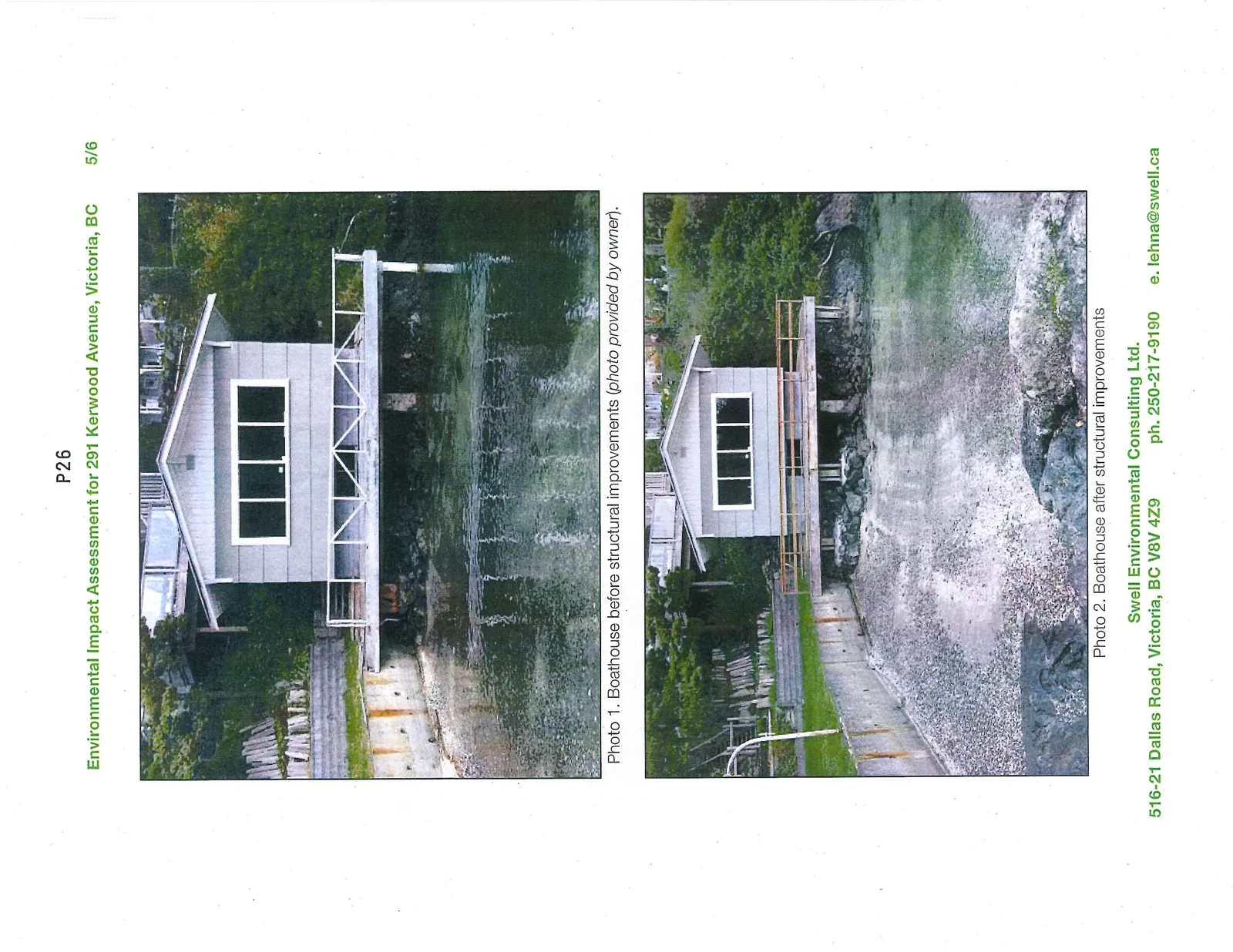 Photo 1. Boathouse before structural improvements (photo provided by owner).