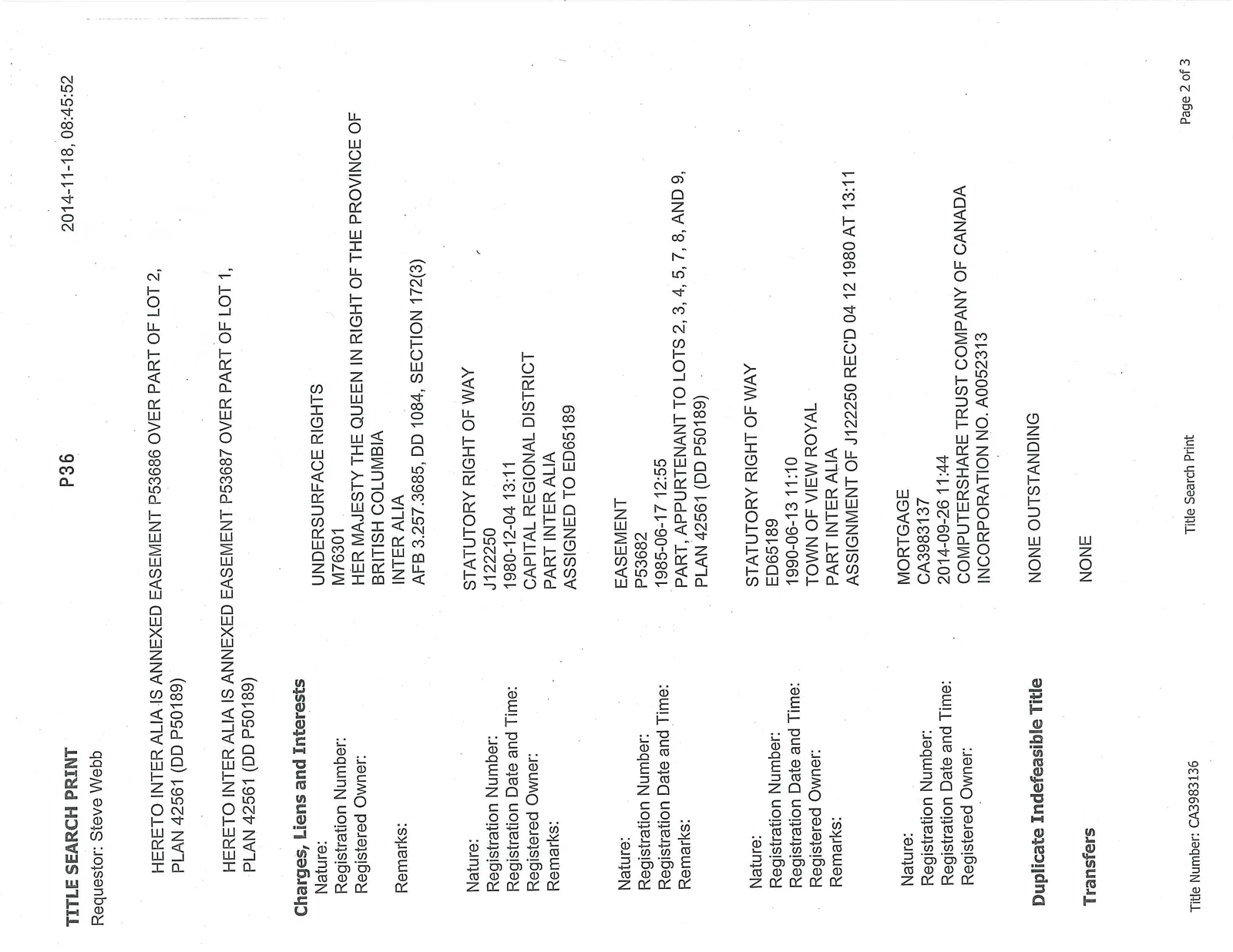 Title Search Print Page 1