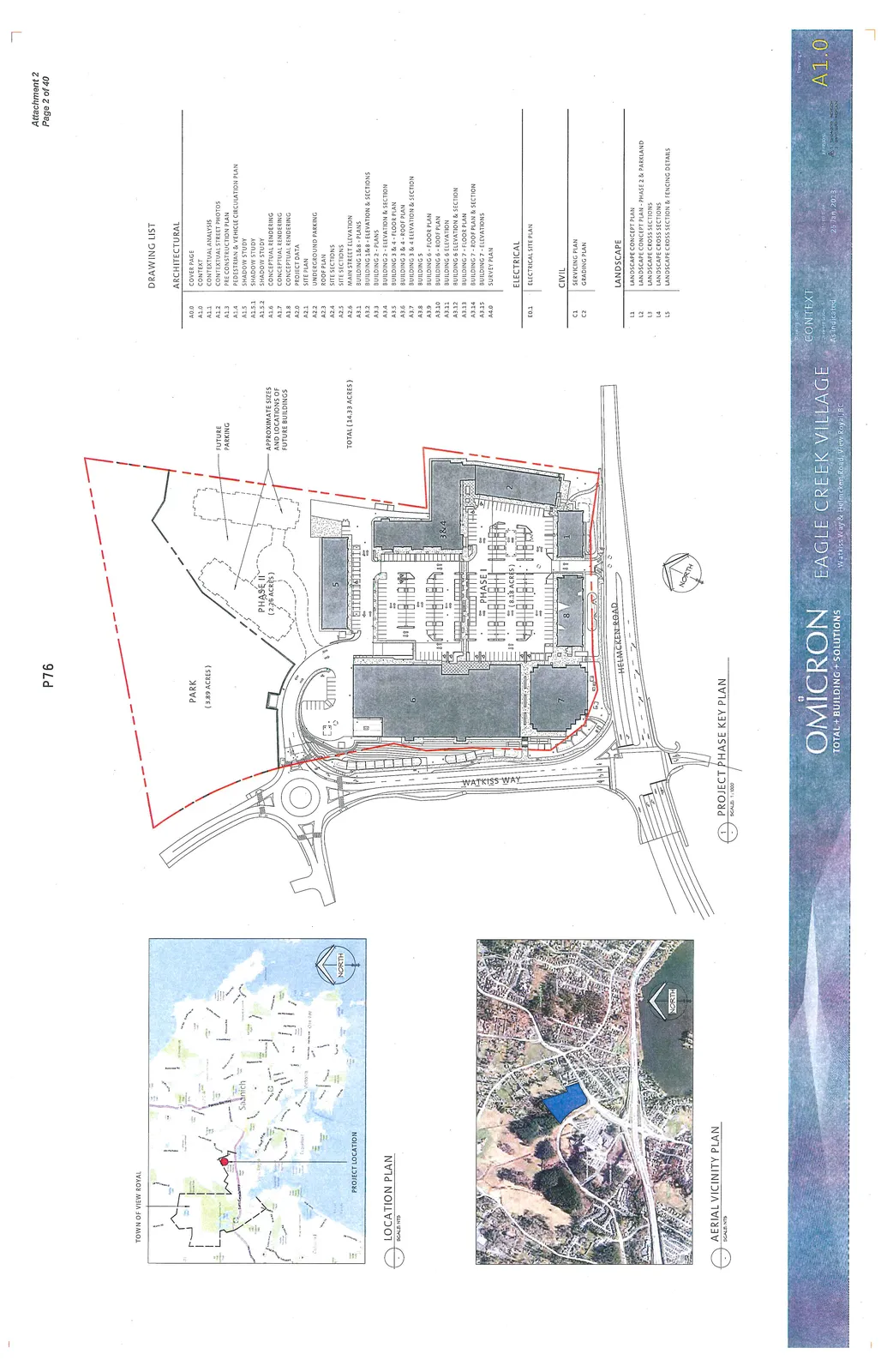 Map showing project location in the Town of View Royal and Saanich