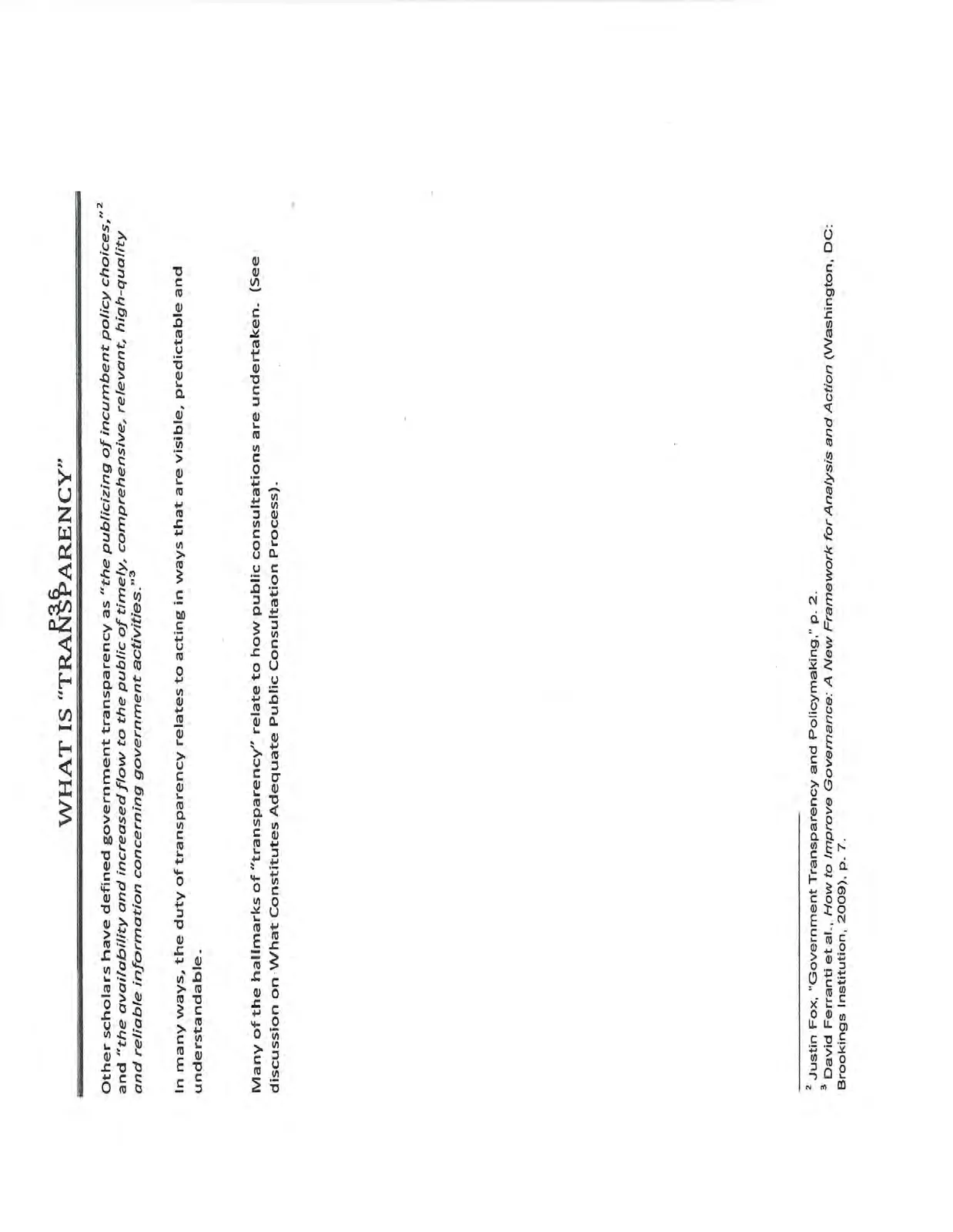 Continuation of the document "WHAT IS 'TRANSPARENCY'"