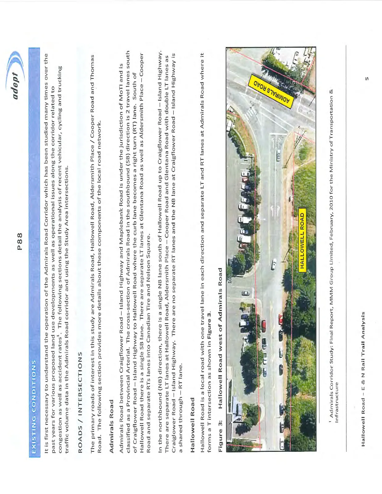 Figure 3: Hallowell Road west of Admirals Road