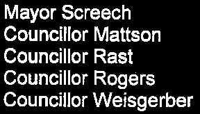 List of Mayor and Councillors present