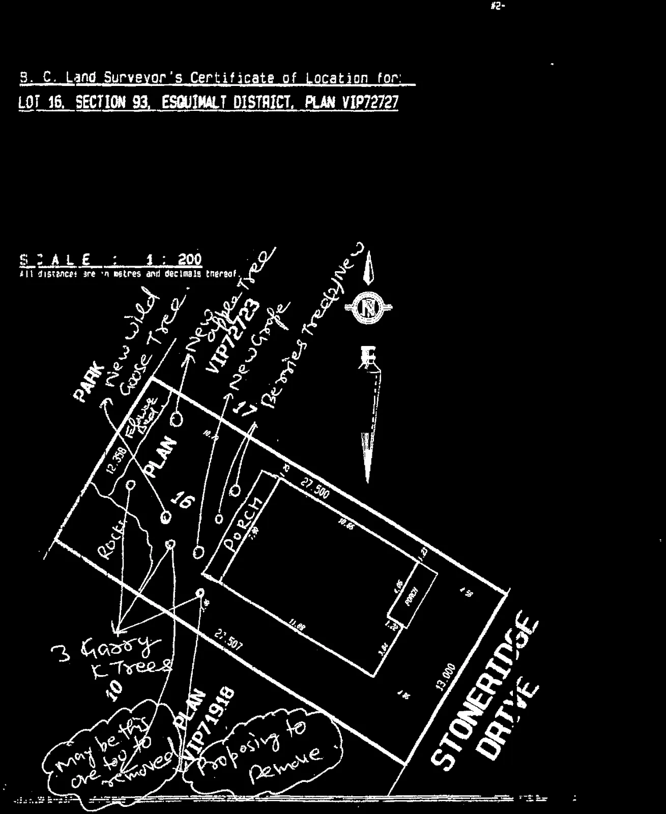 Detail of the survey map showing the area labeled "dwelling under construction"