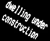 Detail of the survey map showing the area labeled "dwelling under construction"