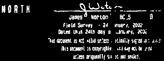 Detail of the surveyor's address and contact information snippet