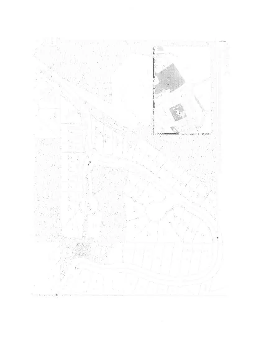Grayscale overview map of road alignments for Lund Road