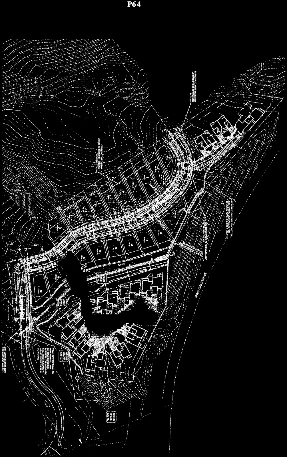 Detailed engineering site plan showing the layout of Massey Place and surrounding building lots