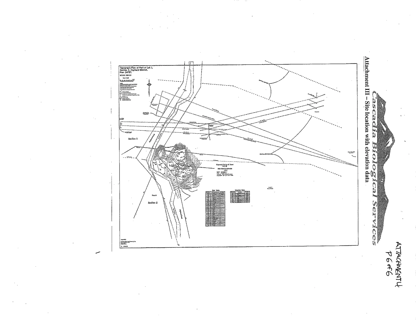 Topographic plan of the site with elevation contour data and proposed site layout